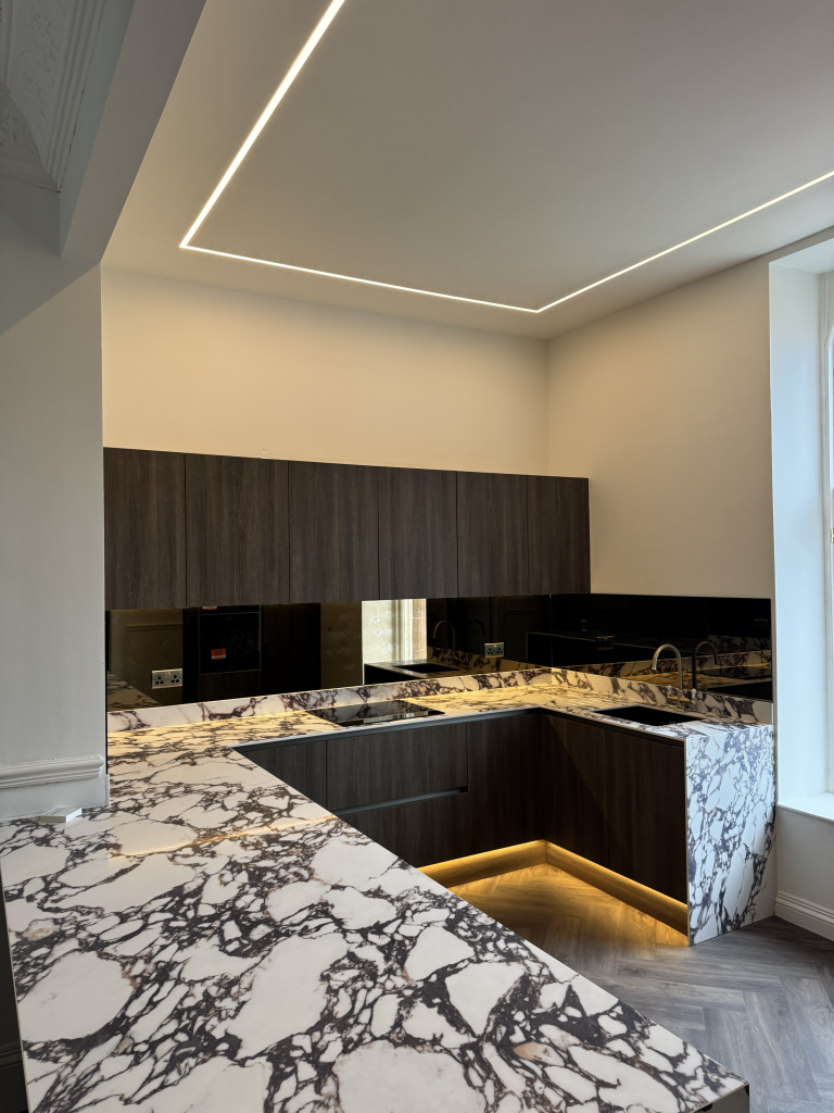 Marble kitchen countertop design