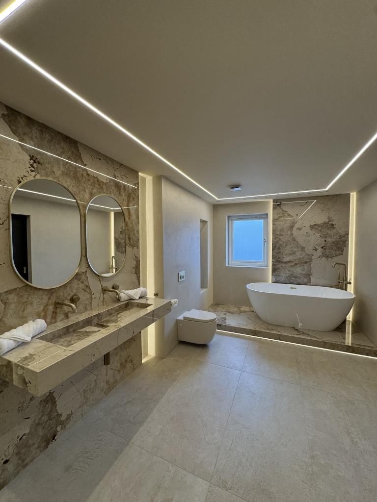 Luxury marble master bathroom