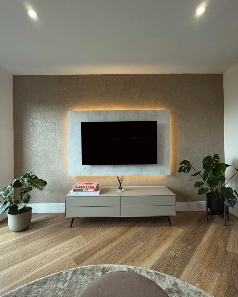 Backlit TV wall