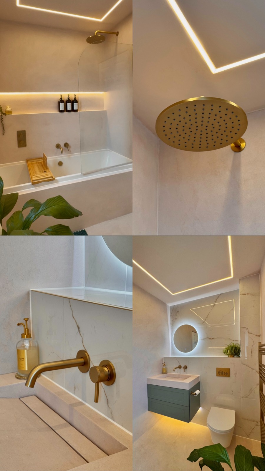 Recessed Shower Niche with LED Lighting
